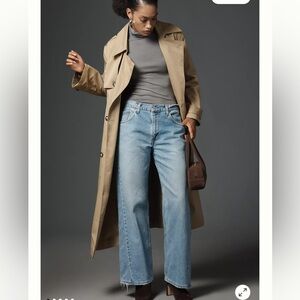 Aligrace 90s High Rise Wide Leg Jeans Size Light/medium Size 25 NWT Anthro brand